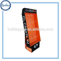 Cardboard Merchandisers Display Stands With Plastic Hooks,Point of Purchase Floor Display Stand With Hooks